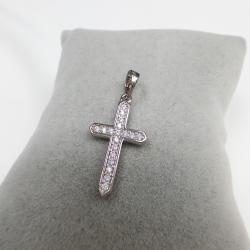 Кулон крест под серебро медсплав кул015